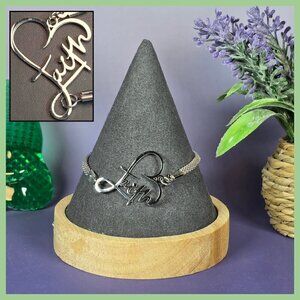 Faith Heart Silver Mesh Bracelet Inspirational‎ Jewelry (NWOT)